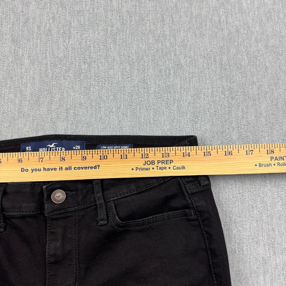 Hollister Jeans Womens 29x28 Black Low Rise Super Skinny Distressed Classic - Picture 7 of 14